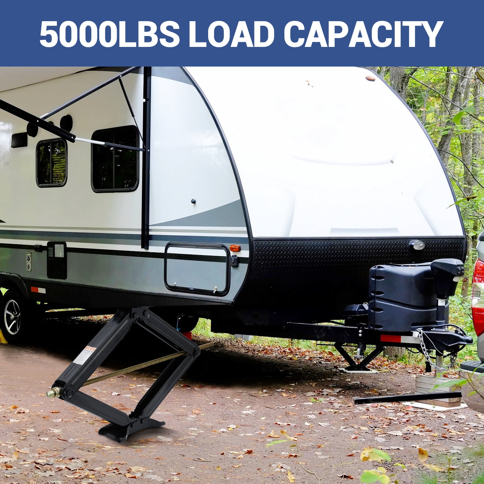 Garvee 7500lb RV Scissor Jacks 4-30" Height , Heavy Duty RV Camper Stabilizer Jacks w/Crank Handle and Drill Socket for Travel Trailer Camper