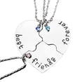 thumbnail image 2 of YYKihy Best Friends Forever And Ever Necklace With Broken Heart Charm Pendant Set Necklace Three Piece Set, 2 of 8