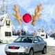 thumbnail image 1 of Cuernos de reno navideños para decoración exterior de coche, accesorios navideños, cuerno de ciervo, kit para coche, decoración navideña para coche, soportes para vehículos., 1 of 8