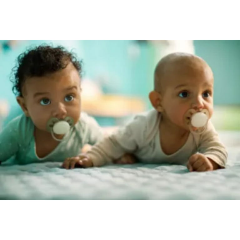 Philips Avent Ultra Soft Pacifier 0-6M, Sand / Pastel Warm Green, 2 Pack  SCF091/05