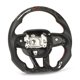 thumbnail image 1 of Volante de fondo plano, volante de carreras de fibra de carbono seco forjado, volante de automóvil, diseño exquisito, 1 of 9