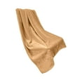thumbnail image 3 of Super Soft Fleece Throw Blanket, Warm Flannel Sofa Bedding, Cozy Microfiber Blanket for Cold Nights, 27.5 x 39.4in, Easy to Clean, Non-Electrostatic, Ideal for Home & Couch(Khaki), 3 of 4