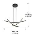thumbnail image 4 of Artika Orly Modern LED Pendant Light, Matte Black, 4 of 8