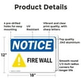 thumbnail image 2 of (2 Pack) Fire Wall OSHA Notice Sign 18 Inch X 12 Inch Indoor / Outdoor Rust-Free Aluminum Metal Signs for Workplace, Workshop, and Construction Site, Made in the USA, 2 of 8