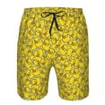 thumbnail image 3 of Logiee Ducky Cartoon Animal Yellow Print Mens Swim Trunks Quick Dry Board Shorts,Breathable Hawaii Beach Shorts Swimwear Bathing Suits-Small, 3 of 6