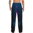 thumbnail image 2 of Bixox Men's Two Human Hands are Holds Pink Ribbon Awareness Patterned Pajama Pants with Pockets Lounge Clothes for Home, 2 of 5
