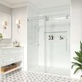 thumbnail image 3 of MCOCOD 57 to 60 in. W x 79 in. H Frameless Shower Door, 3/8" (10 mm) Clear Tempered Glass, Single Sliding Alcove Shower Doors with Handle, Chrome Finish, 3 of 11