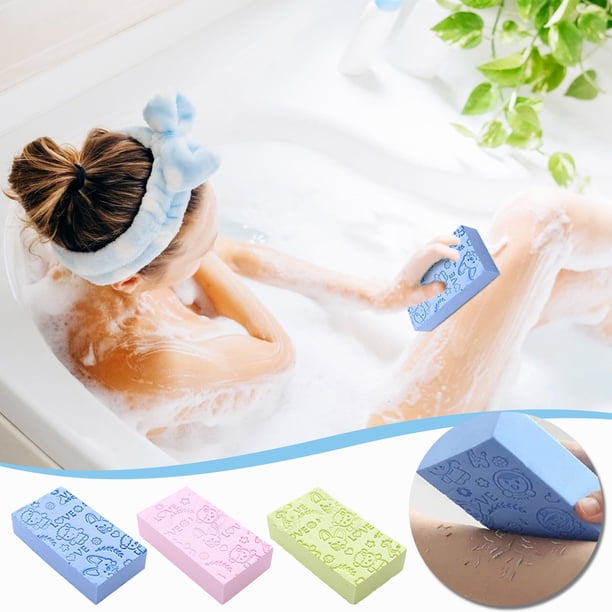 Esponja de baño PVA - Toalla exfoliante suave de alta densidad para piel sensible, limpiadora y purificadora suave, testeada por dermatólogos, 1 recto
