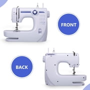 Mini Electric Sewing Machine Household Built-in Stitches Free Arm 12 Stitches Penetrate 8 Layers Desktop Crafting Mending Machine LED Light