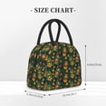 thumbnail image 2 of Daiia Mask Tropical Flower Pattern Lunch Bag , Insulated Lunch Box, Small Leakproof Cooler Food Lunch Containers Reusable High Capacity Lunch Tote Bags-One Size, 2 of 6