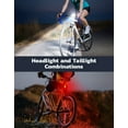 thumbnail image 2 of Juego de Luces para Bicicleta Recargables USB Delanteras y Traseras Impermeables IP65 con 4+6 Modos de Iluminación Carga Rápida en 1.5 Horas Instalación Fácil Ideales para Ciclismo Nocturno, 2 of 8