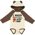 thumbnail image 3 of Inktastic I Watch Basketball with Dad Boys Long Sleeve Baby Bodysuit, 3 of 5