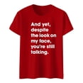 thumbnail image 4 of Camiseta con estampado sarcástico para mujer - Camiseta informal de manga corta con frases divertidas, 4 of 5
