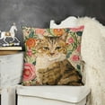 thumbnail image 2 of SHANXI Throw Pillow Covers Orange Tabby Cat Spring Cushion Pillow Case Home Decor Pillowcase 20x20in, 2 of 5