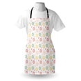 thumbnail image 4 of Donut Apron, Repetitive Glazed Bakery Confectionery Print in Pastel Tones on Plain Backdrop, Unisex Kitchen Bib with Adjustable Neck for Cooking Gardening, Adult Size, White Multicolor, by Ambesonne, 4 of 4