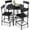 Black, variant on Best Choice Products 5-Piece Modern Round Counter Height Dining Set w/ 4 Chairs, 1.5in Thick Table - Black
