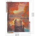 thumbnail image 4 of GS4303 Cuadrado Resina Con Paisaje Lago Otoñal Serie Paisaje 45x60CM, 4 of 9