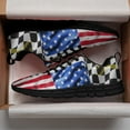 thumbnail image 3 of Dirt Track Racing And American Flag Running Shoes Sneakers Mesh Black Size 4, 3 of 5