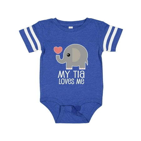 

Inktastic My Tia Loves Me Grandchild Gift Baby Boy or Baby Girl Bodysuit