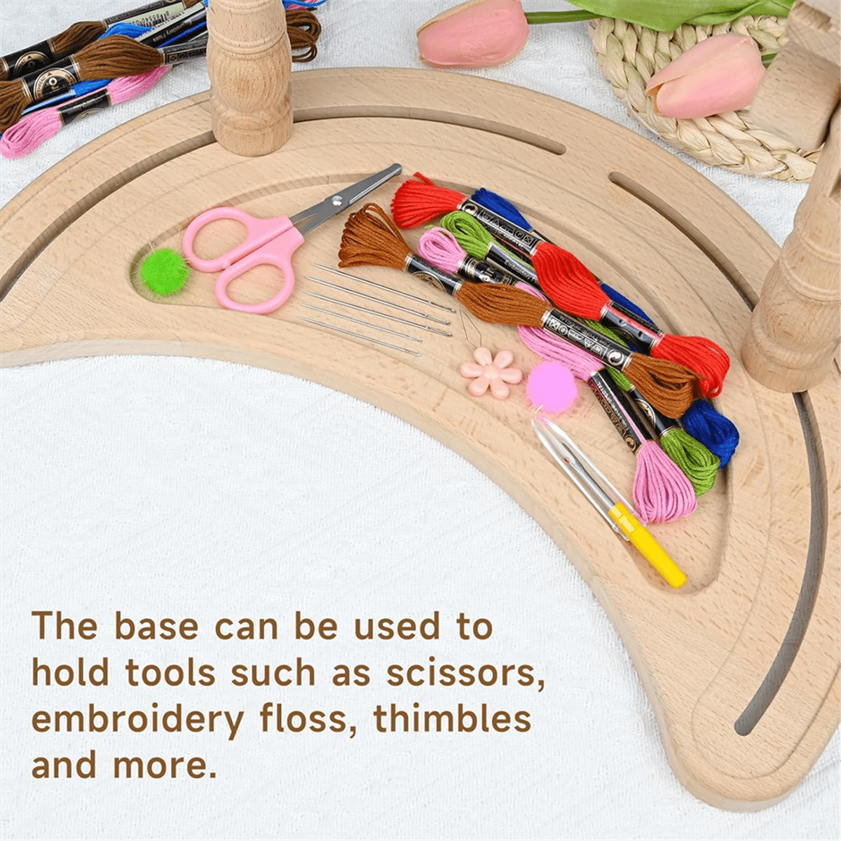 Embroidery Hoop Stand Adjustable - 360°Rotated Embroidery Frame Stand, Embroidery Stands for Hand Work Art Craft
