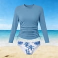 thumbnail image 3 of JAJAHO Girls Long Sleeve Two Piece Swimsuits Rash Guard Crewneck Swim Top Tropical Floral Printed Briefs Bottoms Bathing Suit Kids 6-14 Years Cozy Swimwear, 3 of 3