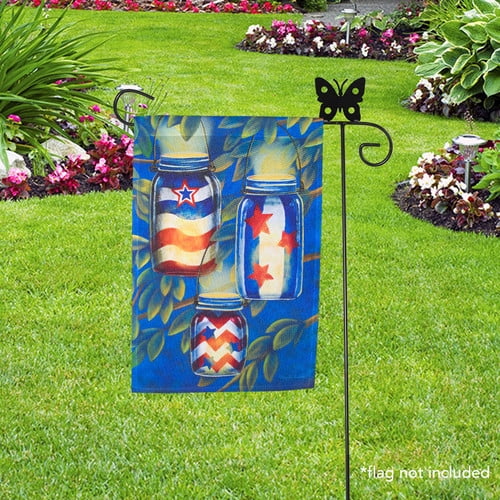 Briarwood Lane Wrought Iron Butterfly Garden Flag Stand Holder