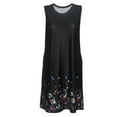 thumbnail image 4 of Heliisoer Robe pour Femme, Liquidation Été Mode Femme Col Rond Imprimé Poches Sans Manches Ligne A Nuisette Décontractée Robe, 4 of 6