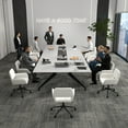 thumbnail image 3 of Homy Casa Commercial Reception Chairs for Office Use, Beige Fabric, 3 of 10