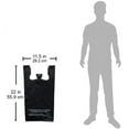thumbnail image 3 of Reli. T-Shirt Bags, Plastic Grocery Bags with Handles, Wholesale 300 Bags (Plain Black), 3 of 6