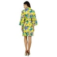 thumbnail image 5 of Bimba Women Short Cotton Robe Getting Ready Floral Print Coverup Bridesmaid Gift, 5 of 5