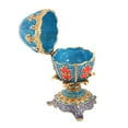 thumbnail image 3 of Segolike Egg Trinket Box Enameled Jewelry Box Ornaments, European Jewelry Organizer Ear Holder for Easter Decoration, 3 of 8