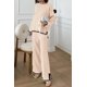 thumbnail image 3 of Conjunto de Suéter para Mujer de 2 Piezas PRETTYGARDEN Beige Talle S, 3 of 7