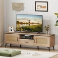 thumbnail image 4 of Costway Boho TV Stand for 65 Inch TVs Modern Entertainment Center with Drawer 2 Storage, 4 of 10