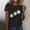A08 Black, variant on Womens Minimalist Daisy Row Print Short Sleeve Crewneck T Shirt Simple Flower Graphic Summer Casual Soft Daily Wear Fashion Tee Lightweight Classic Style Breathable Tops Shirts