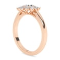 thumbnail image 4 of AFFY Halo Floral Style, 0.85 Carat (Ctw) Oval And Round Lab Created Moissanite Engagement Ring For Women In 10k Solid Rose Gold | VVS1 Quality Ring Size-9.5, 4 of 5