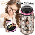 thumbnail image 3 of Digital Smart Coin Bank with Auto Counter & LCD Display,Transparent Savings Jar for All U.S. Coins (Dollars/Half-Dollars), Kids Money Jar（Pink）, 3 of 6