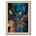 thumbnail image 2 of Sapporo Tea House Print, Japanese Night Street Poster, Anime Illustration Wall Art Decor, Rainy Tea Scene Gift, 2 of 5