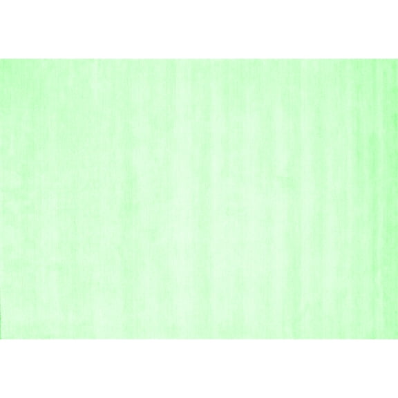 Ahgly Company Indoor Rectangle Solid Emerald Green Modern Area Rugs, 5' x 7'