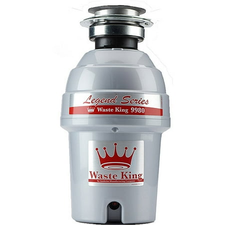 Waste King 9980 Legend Series 1 HP Professional 3-Bolt Mount Sound Insulated Garbage Disposer