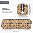 thumbnail image 3 of Cauagu Cute Dogs Head Print Leather Pencil Pen Case - Stationery Bag Portable Stationery Bag Big Capacity Pencil Pouch Cosmetic Organizer Bag for Men & Women, 3 of 7
