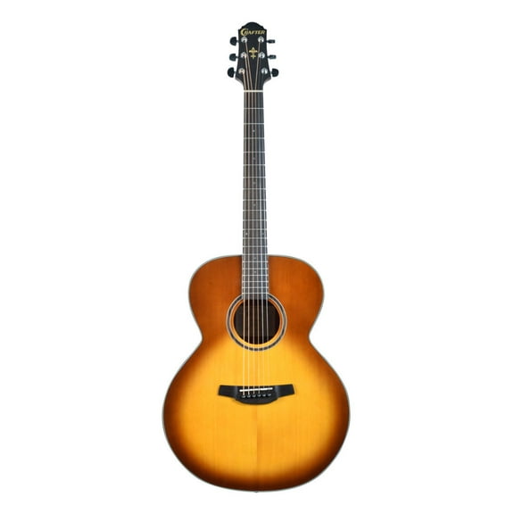 Crafter Silver Series 250 Jumbo Acoustic Guitar - Brown Sunburst - HJ250-BRS
