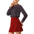 thumbnail image 6 of Allegra K Women's Cute Ruffle Peter Pan Collar Long Sleeve Sweet Blouse Tops, 6 of 7