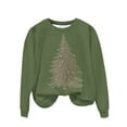 thumbnail image 6 of Christmas Sweatshirts for Women Oversized Fashion Vintage Xmas Holiday Tops Casual Christmas Sweater Long Sleeve Outfits Crewneck Fleece Sweatshirt Pullover Top, 6 of 7