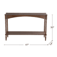 thumbnail image 4 of Hassch 47 Inch Rustic Console Table, 2-Tier Entryway Table with Storage Shelf for Living Room, Hallway, Brown, 4 of 10