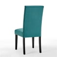 thumbnail image 6 of Hawthorne Collections Velvet Teal Dining Side Chair Rectangular Nail Head Trim 19" x 24" x 39.5" Assembly Required, 6 of 11