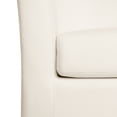 thumbnail image 4 of Contemporary Barrel Swivel Accent Chair, White, 4 of 8