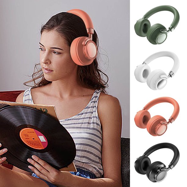 Xihbxyly Oferta de Hoy Auriculares Bluetooth Montados En La Cabeza Auriculares Inalámbricos para Juegos Deportivos Reducción de Ruido Micrófono