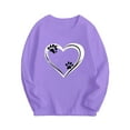 thumbnail image 2 of Piuwrlz Kids Long Sleeve Shirts Girls T-Shirts New Printed Round Neck T Shirt Tops Purple Size 14-15 Years, 2 of 4