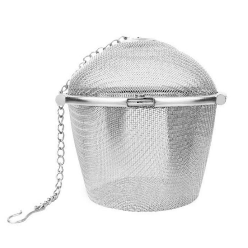 Tea Ball Strainer Infuser Silver Metal Bag Filter Strainer Squeezer Herbal Spice 