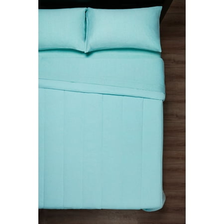 Mainstays Jersey Comforter, F/Q, Aqua